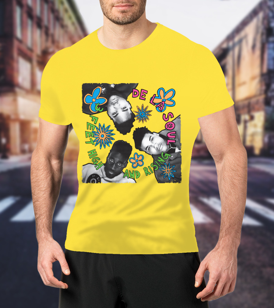 De La Soul 3 Feet High And Rising Colorful Flower T-Shirt