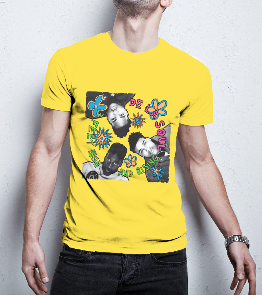 De La Soul 3 Feet High And Rising Colorful Flower T-Shirt