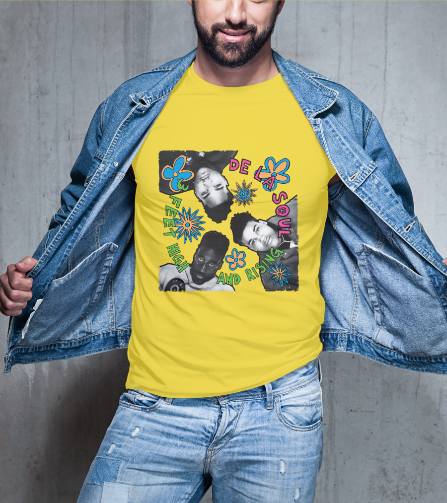 De La Soul 3 Feet High And Rising Colorful Flower T-Shirt