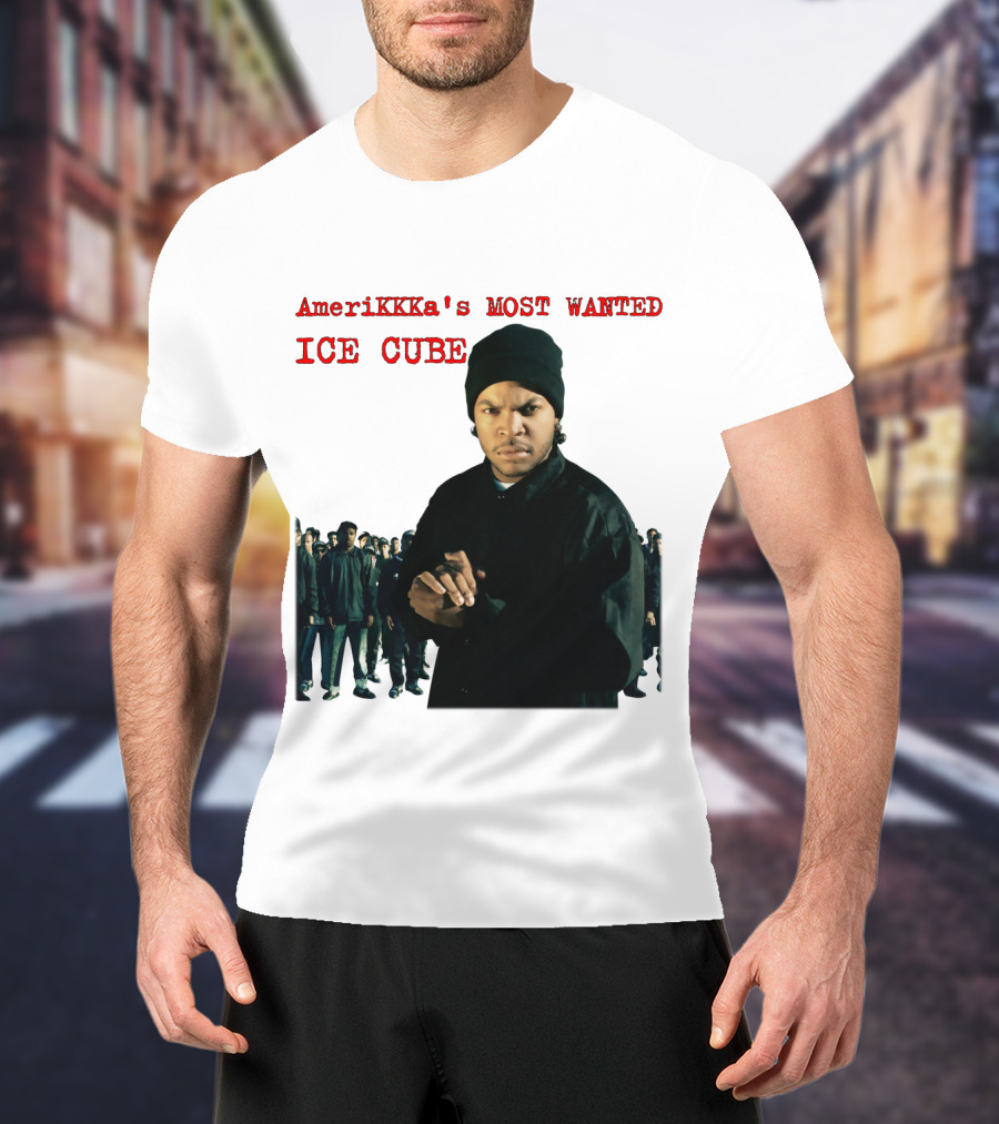 AmeriKKKa's Most Wanted Ice Cube Hip Hop Album Cover Black T-Shirt