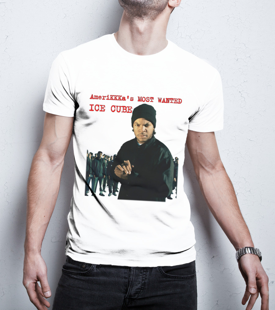 AmeriKKKa's Most Wanted Ice Cube Hip Hop Album Cover Black T-Shirt