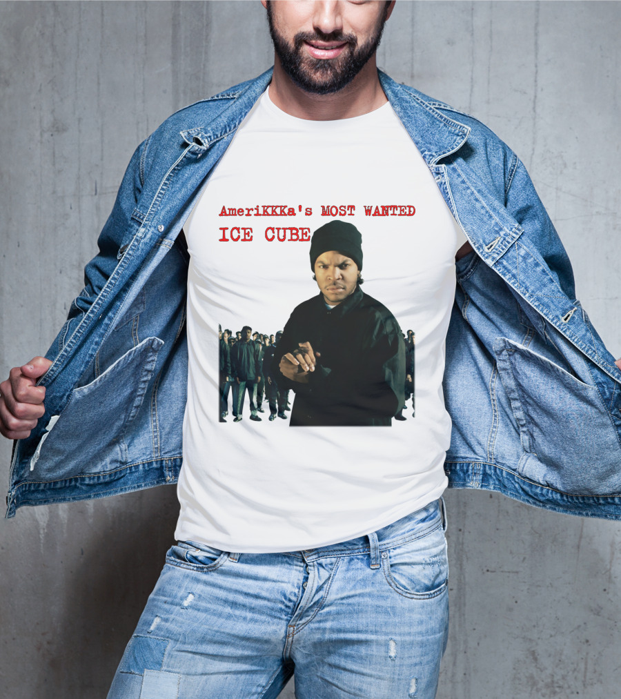 AmeriKKKa's Most Wanted Ice Cube Hip Hop Album Cover Black T-Shirt