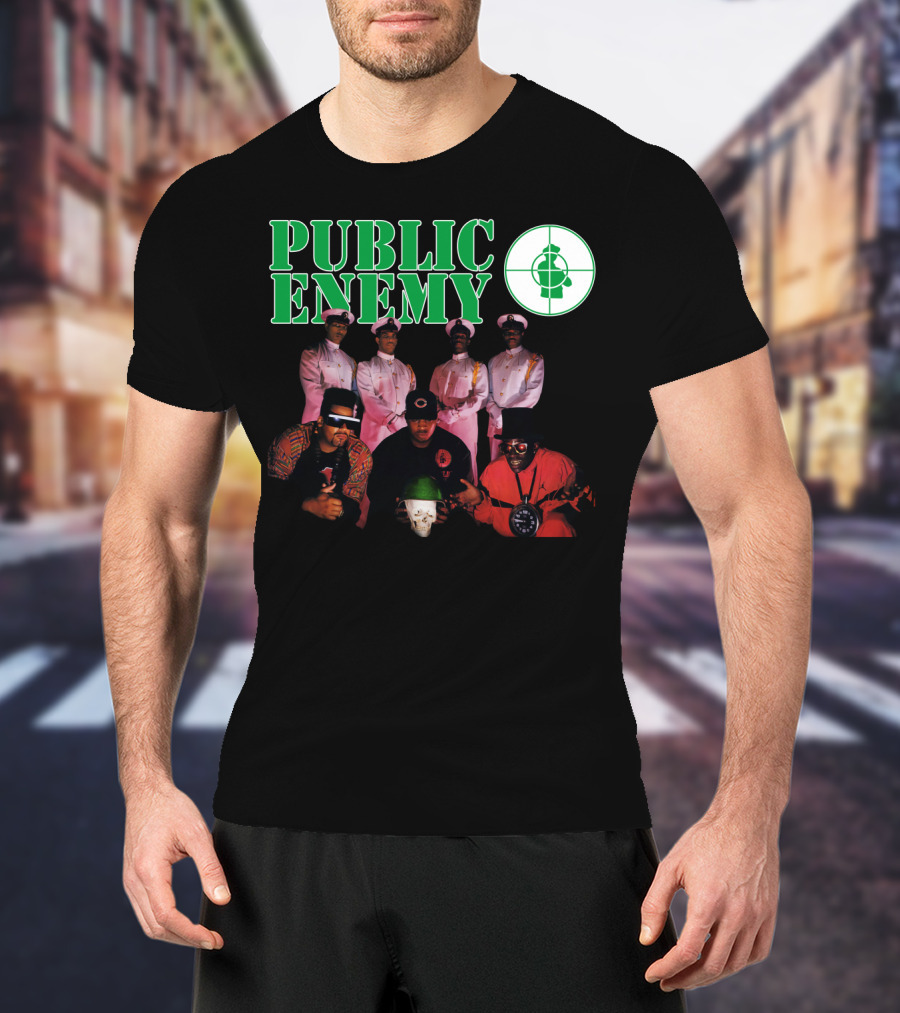 Public Enemy 1991 Group Photo With Target T-Shirt