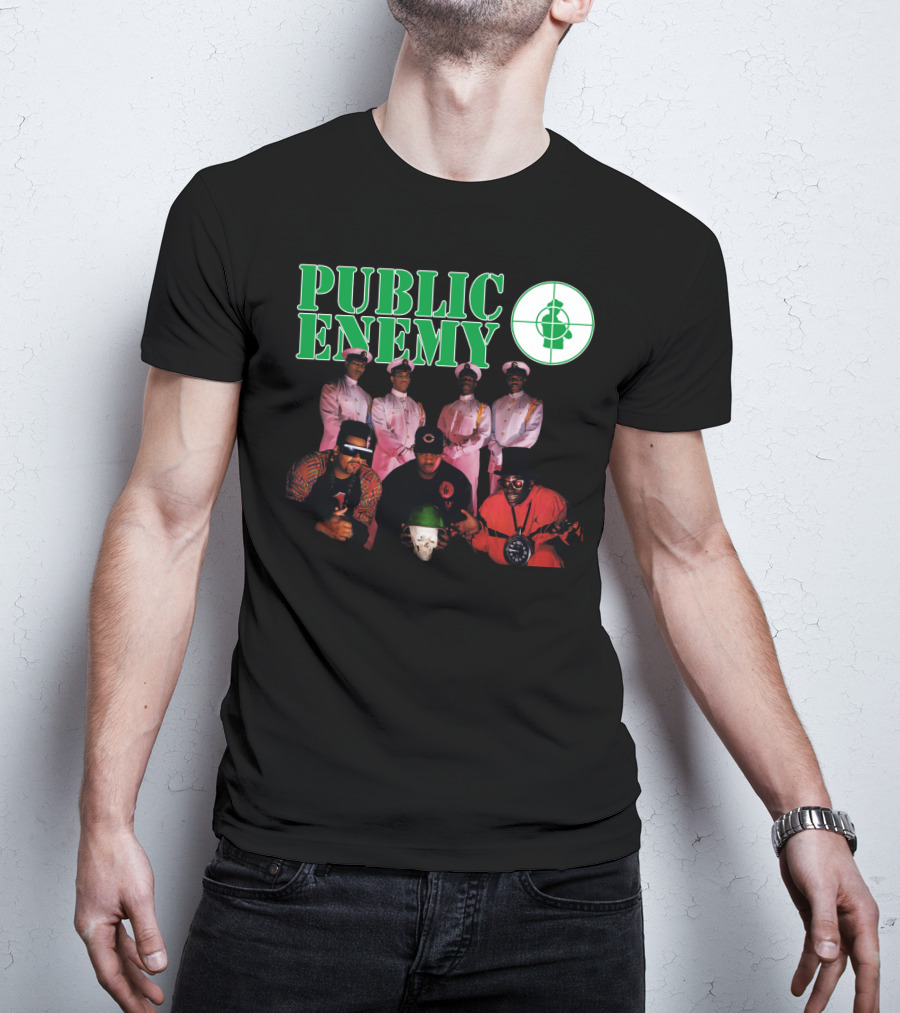 Public Enemy 1991 Group Photo With Target T-Shirt