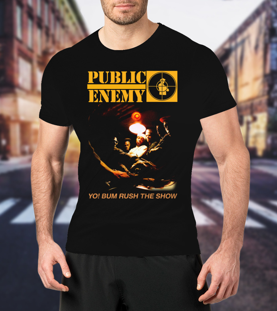 Public Enemy Yo Bum Rush The Show Classic Rap Album Cover T-Shirt