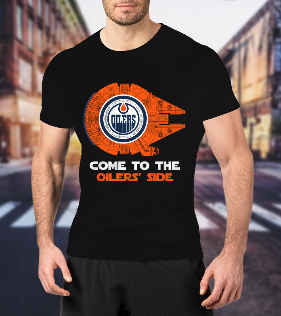 Oilers Side Come To The Millennium Falcon Edmonton T-Shirt