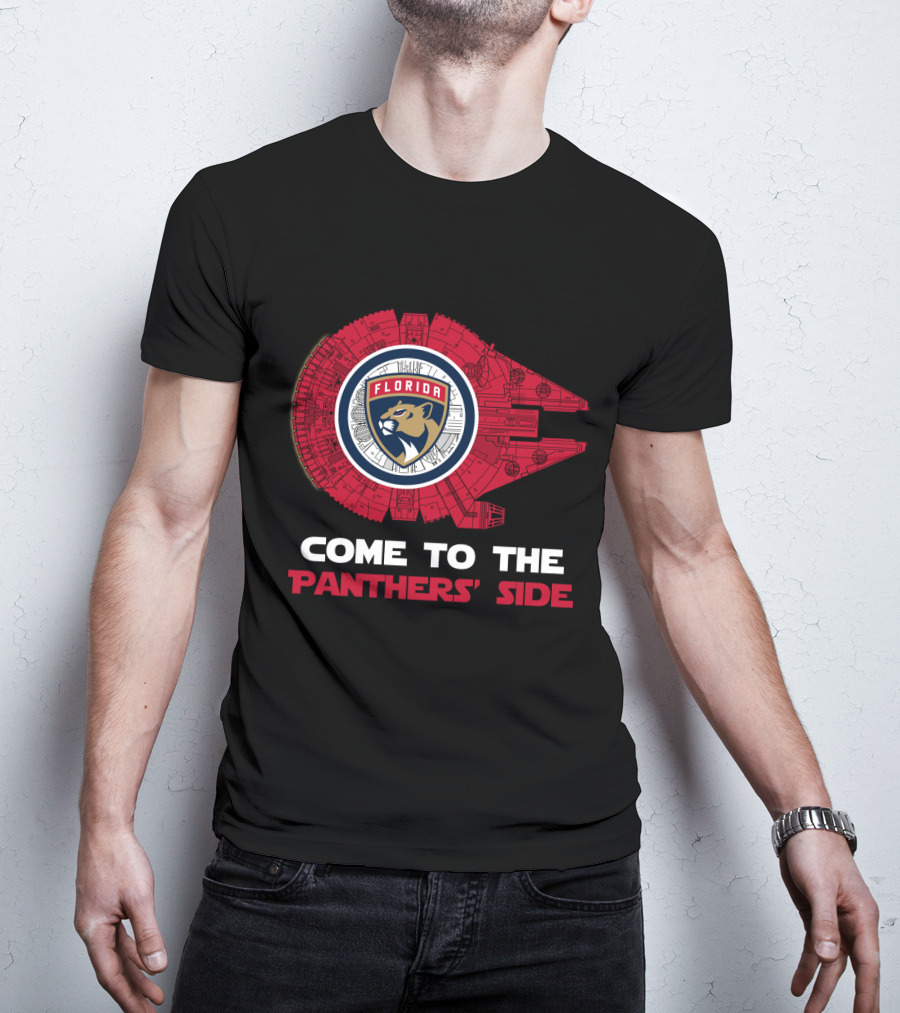 Florida Panthers Come To The Panthers' Side Millennium Falcon T-Shirt