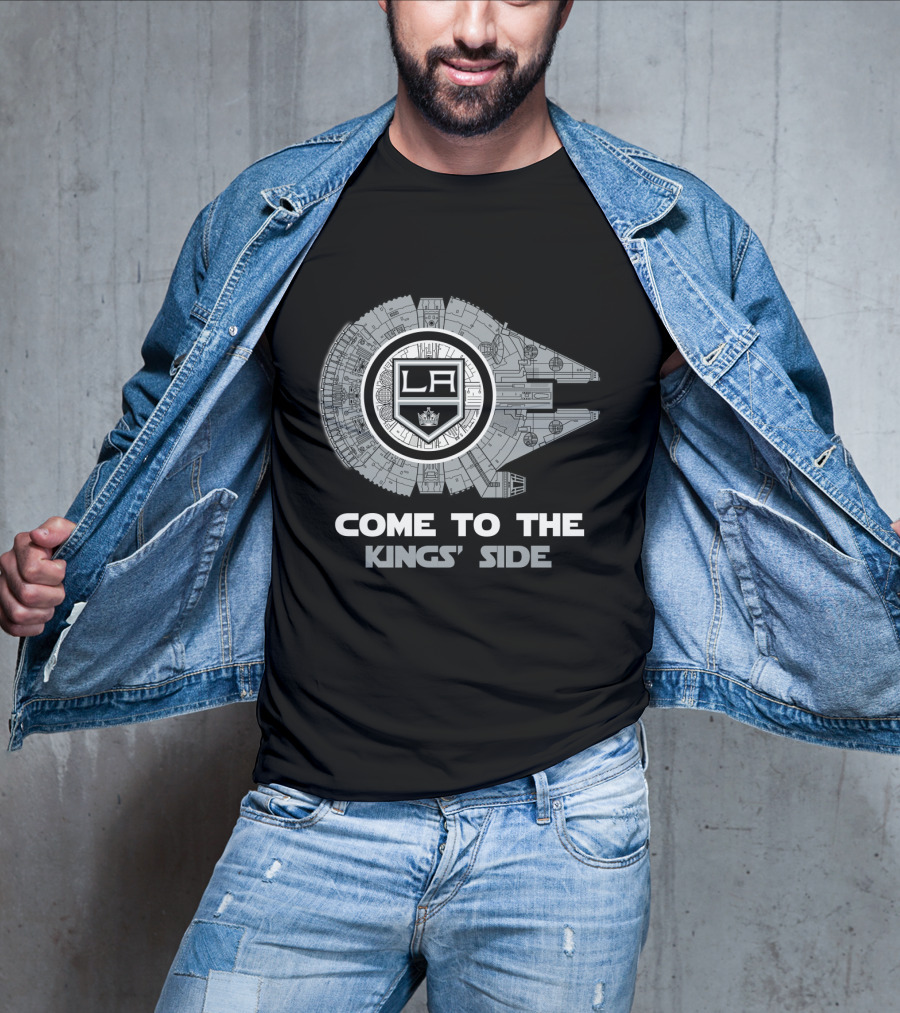 Los Angeles Kings Come To The Kings' Side Millennium Falcon T-Shirt