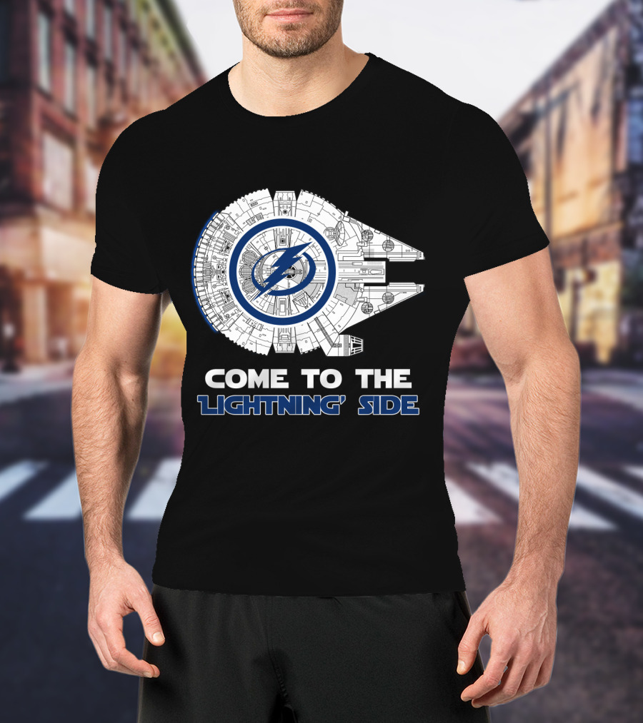Come To The Lightning Side Millennium Falcon Tampa Bay Lightning T-Shirt
