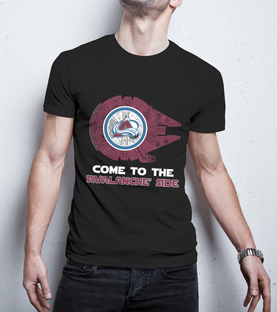 Come To The Avalanche Side Colorado Avalanche Millennium Falcon T-Shirt