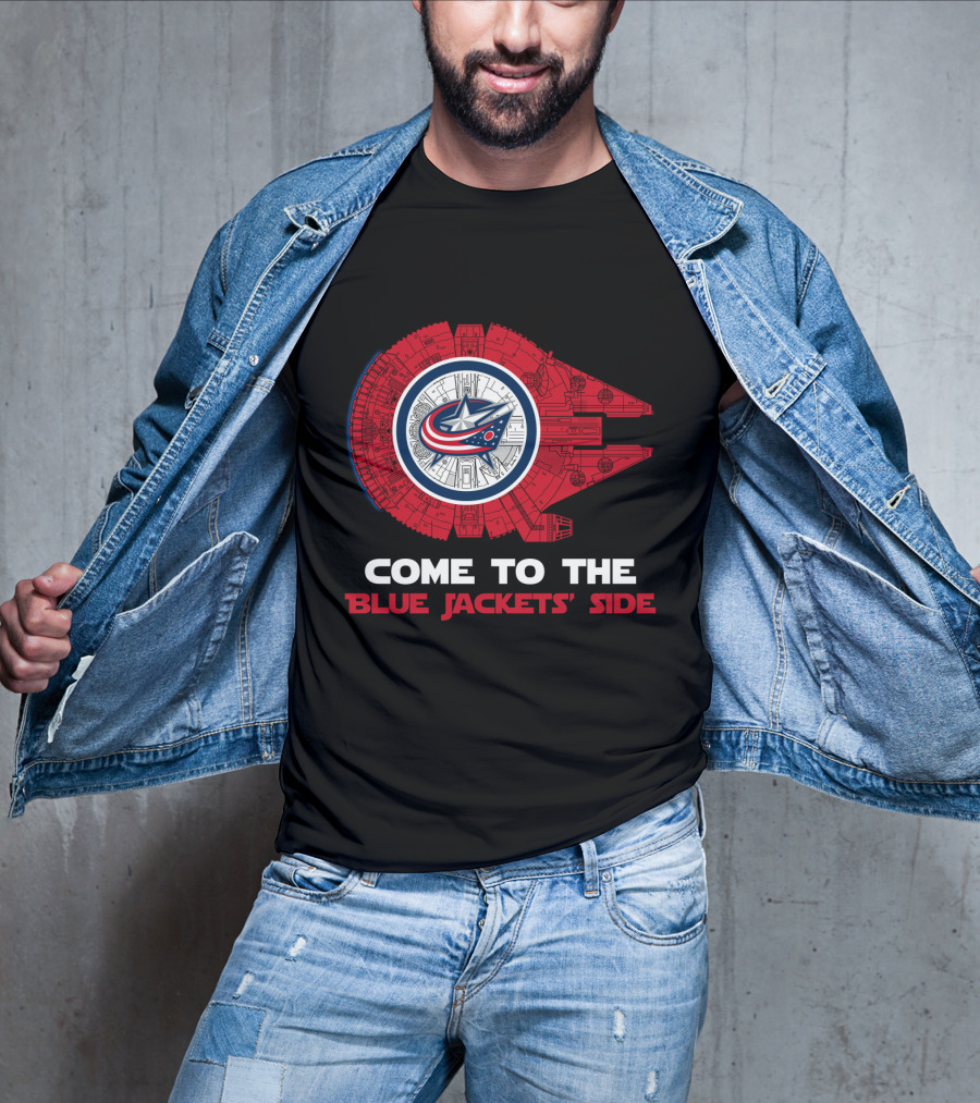 Come To The Columbus Blue Jackets' Side Millennium Falcon T-Shirt