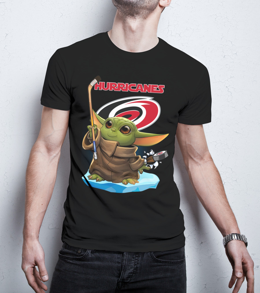 Hurricanes Baby Yoda Carolina Nhl Hockey T-Shirt