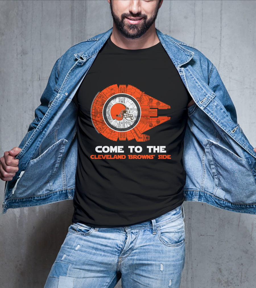 Cleveland Browns Millennium Falcon Come To The Cleveland Browns' Side T-Shirt