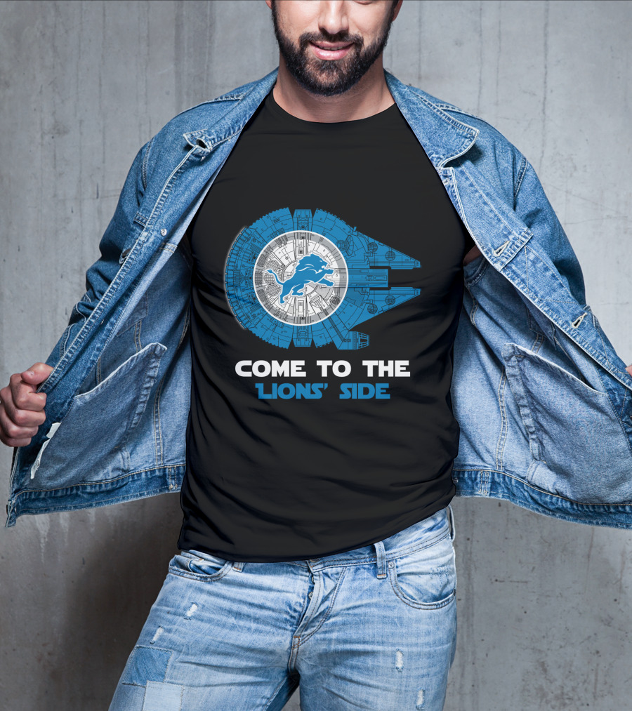 Come To The Lions' Side Detroit Millennium Falcon Nfl T-Shirt