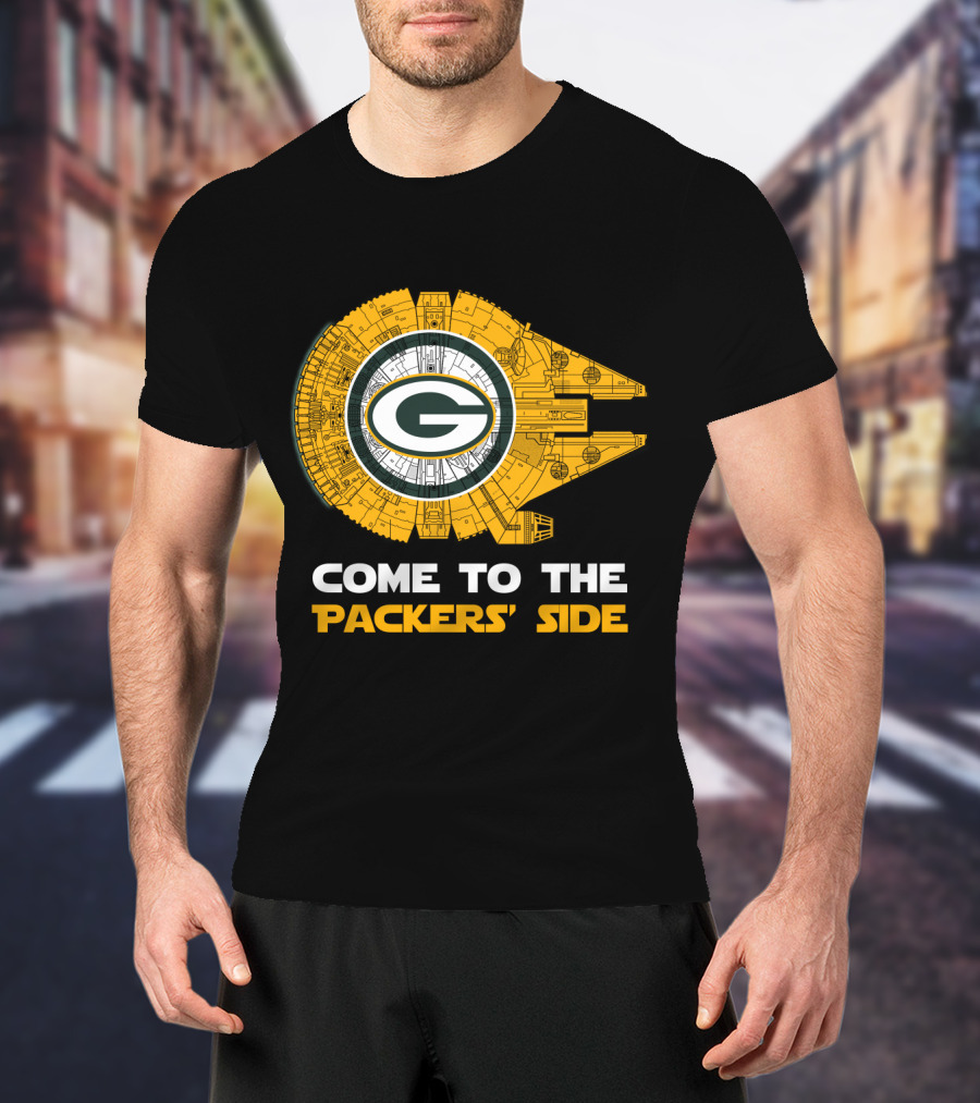 Come To The Packers' Side Millennium Falcon Green Bay Packers Nfl T-Shirt