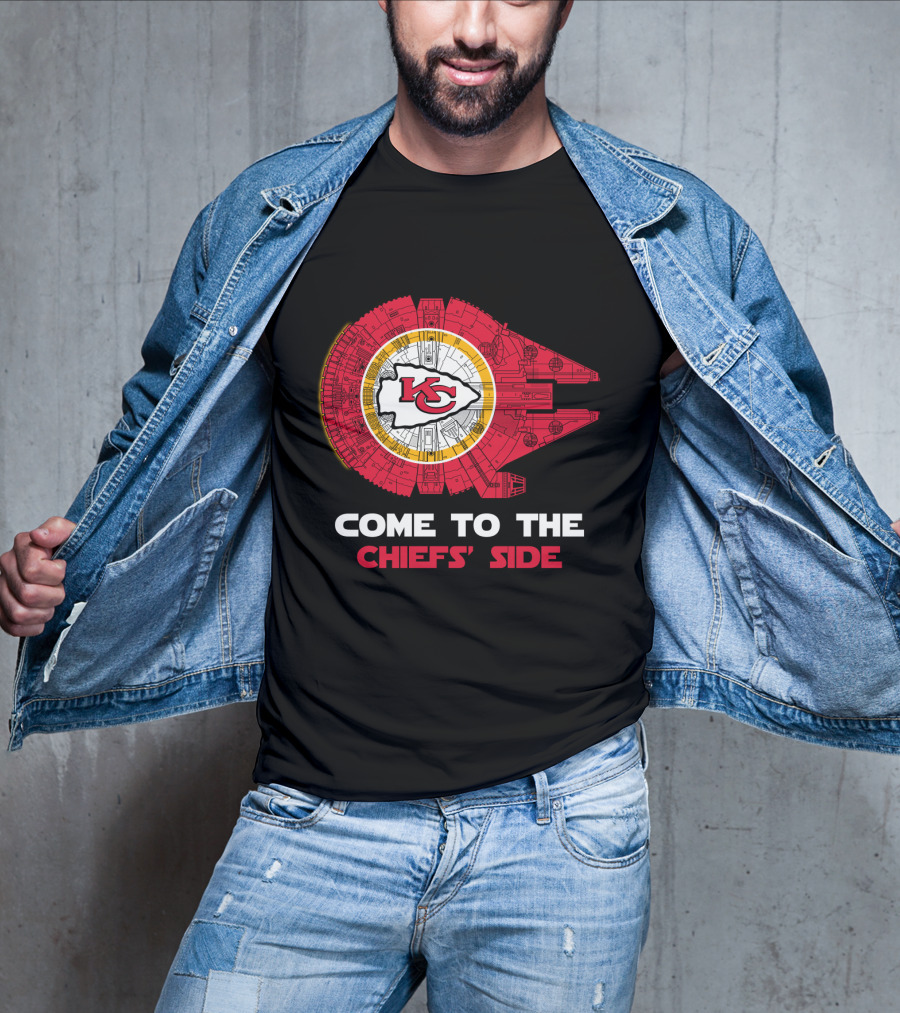 Come To The Chiefs' Side Kansas City Chiefs Millennium Falcon Nfl T-Shirt