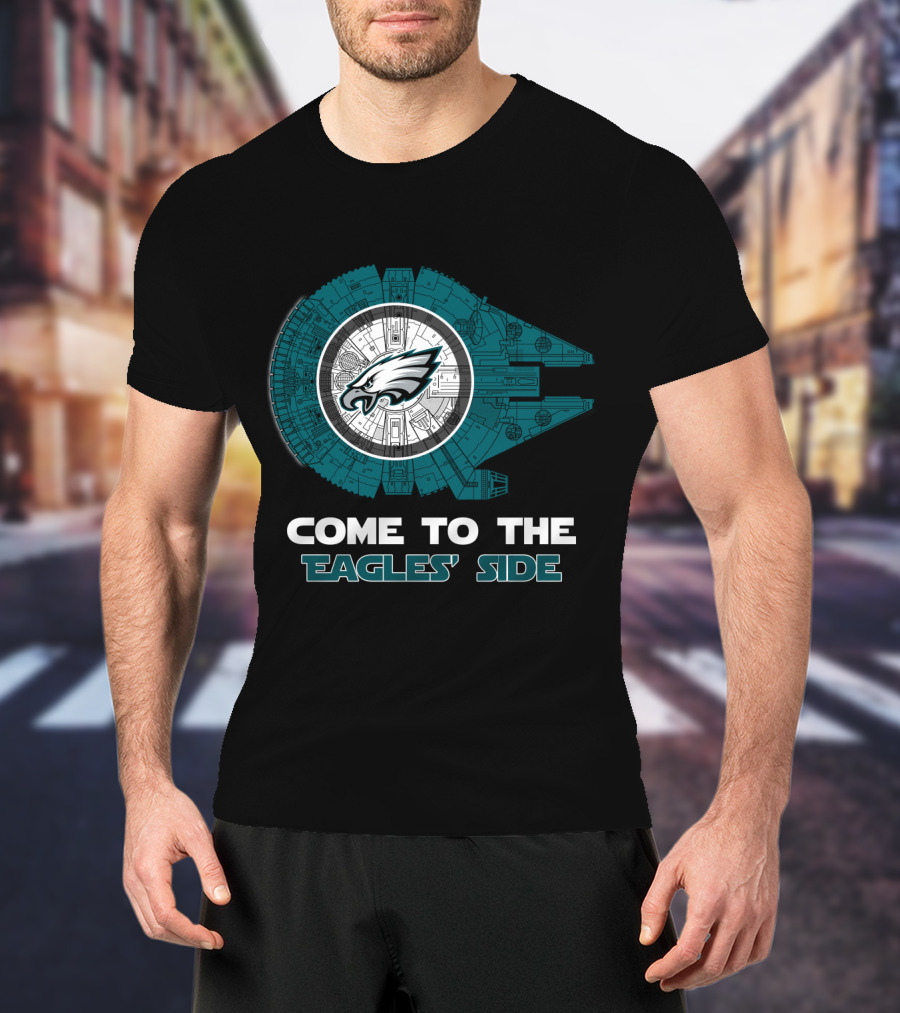 Philadelphia Eagles Come To The Eagles' Side Millennium Falcon Nfl T-Shirt