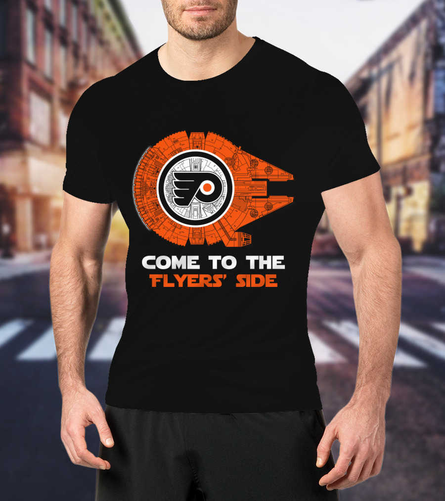 Come To The Flyers' Side Philadelphia Millennium Falcon T-Shirt