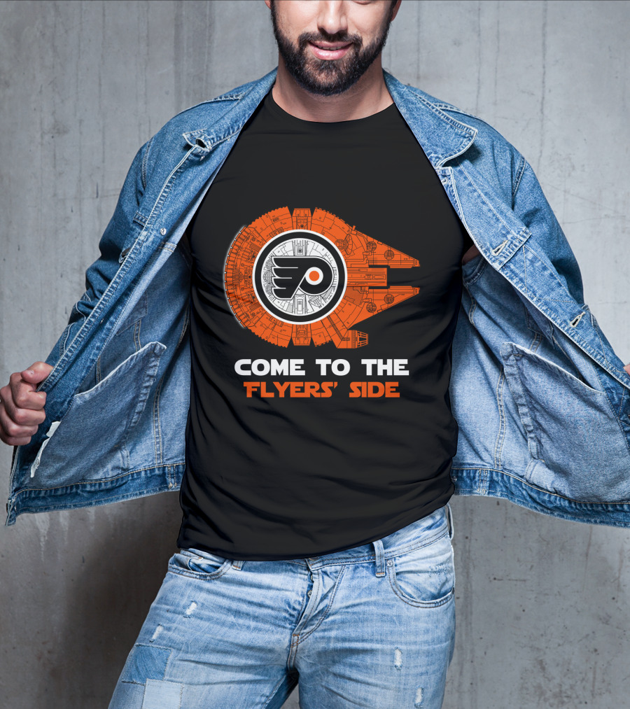 Come To The Flyers' Side Philadelphia Millennium Falcon T-Shirt