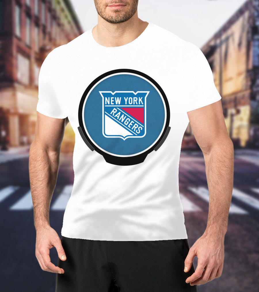 New York Rangers Power Decal Logo Shield T-Shirt