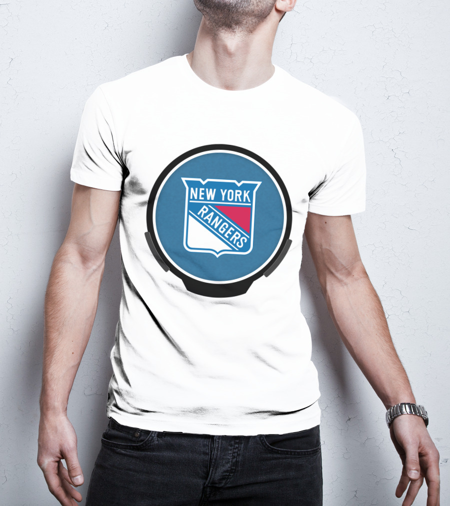 New York Rangers Power Decal Logo Shield T-Shirt