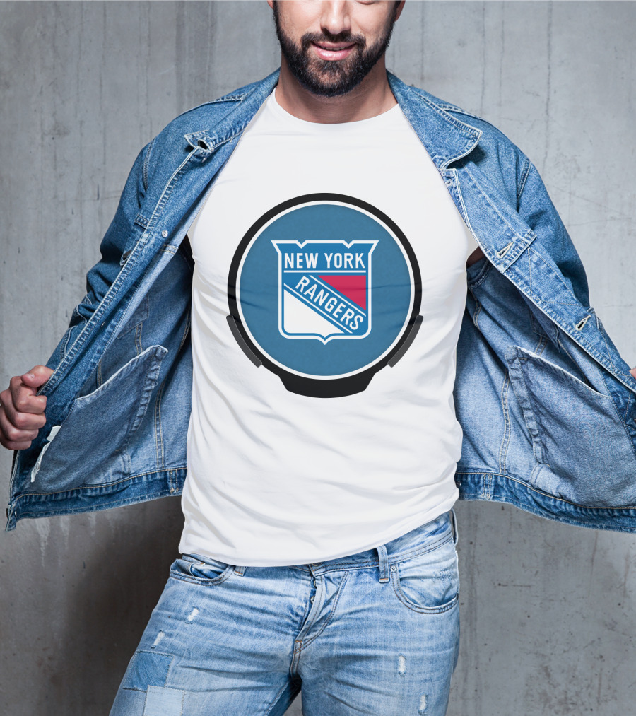 New York Rangers Power Decal Logo Shield T-Shirt