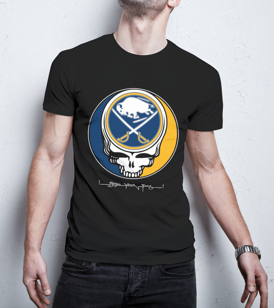 Grateful Dead Steal Your Face Buffalo Sabres Skull T-Shirt
