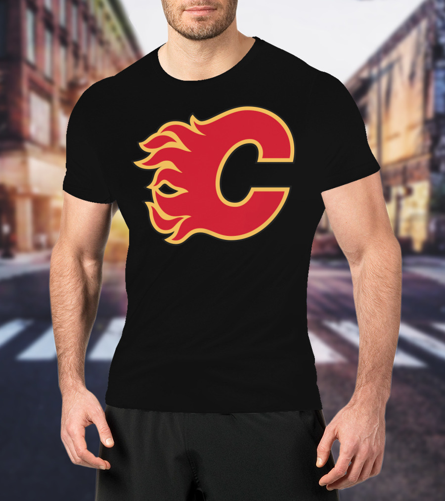 Calgary Flames Hockey Team Fiery T-Shirt