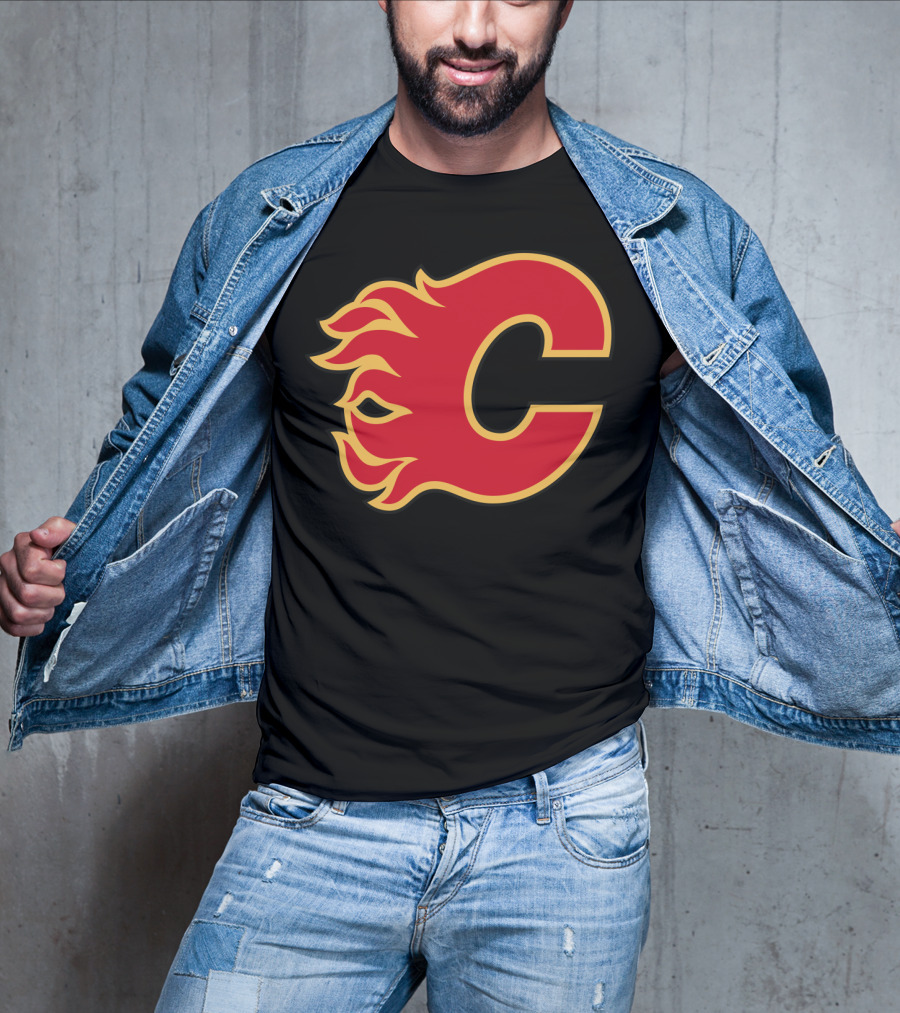 Calgary Flames Hockey Team Fiery T-Shirt