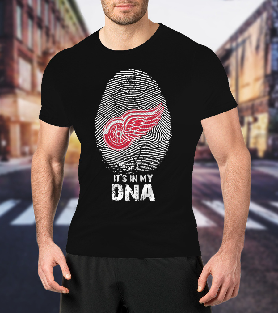 Red Wings It's In My DNA Fingerprint T-Shirt