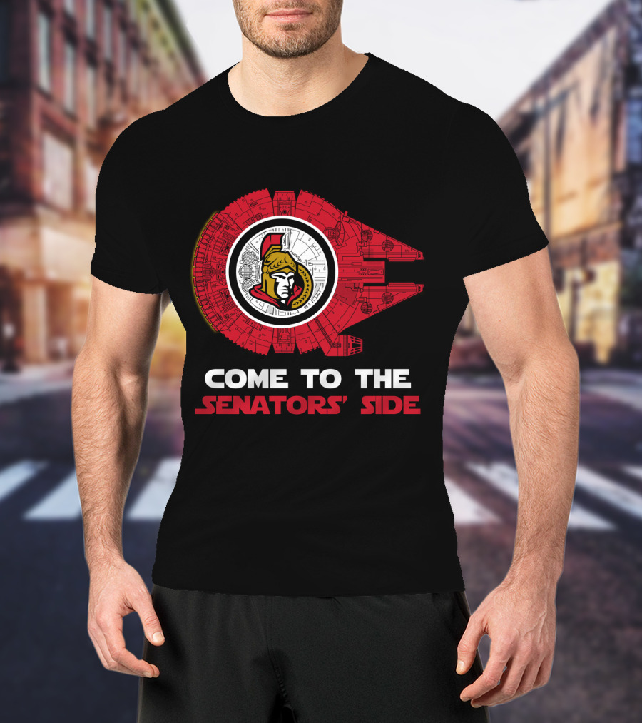Come To The Senators' Side Ottawa Senators Millennium Falcon T-Shirt