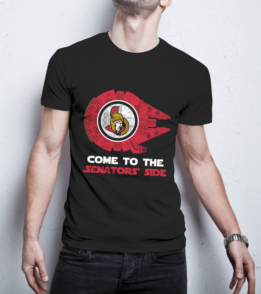 Come To The Senators' Side Ottawa Senators Millennium Falcon T-Shirt