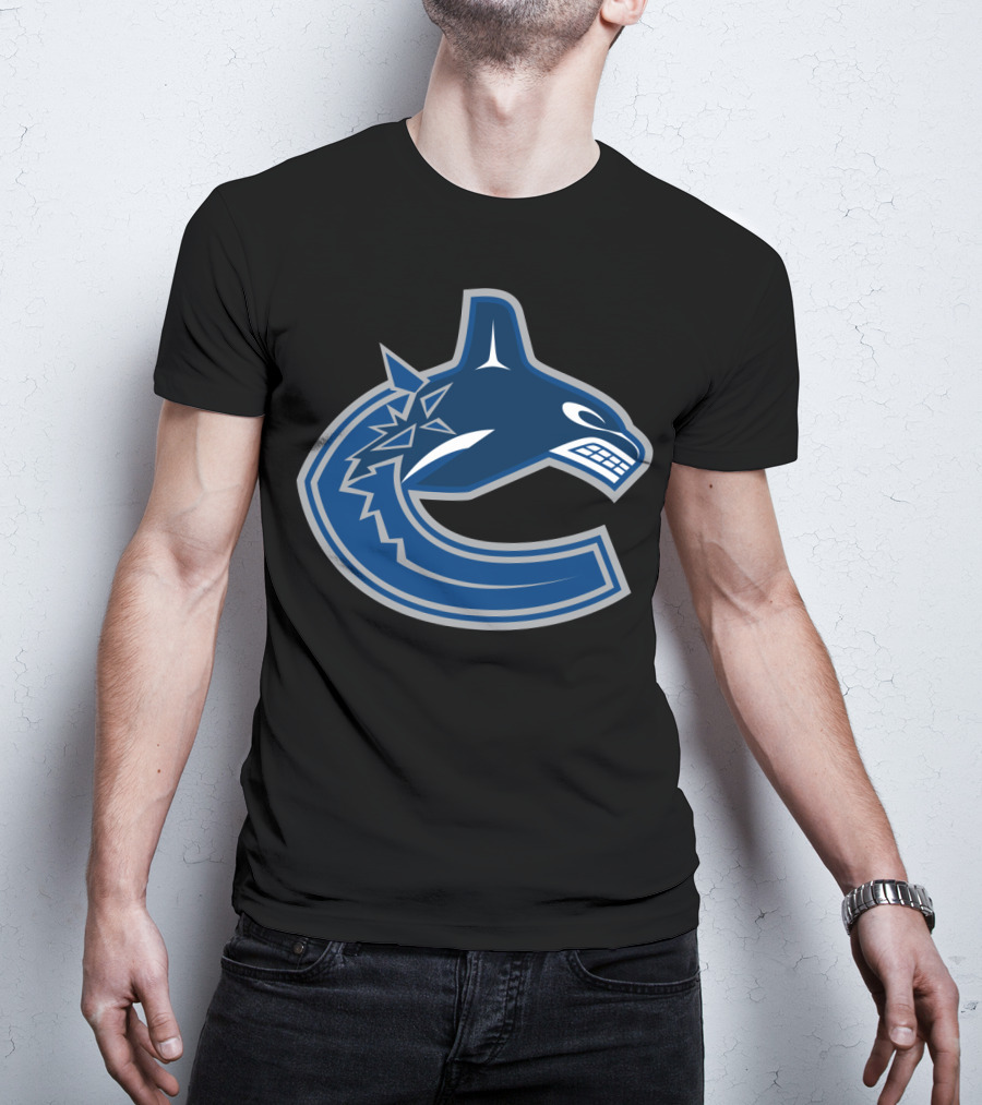Vancouver Canucks Orca NHL Logo Crest T-Shirt