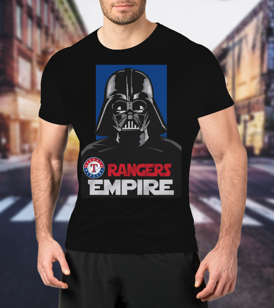 Texas Rangers Empire Darth Vader Sports Crossover T-Shirt