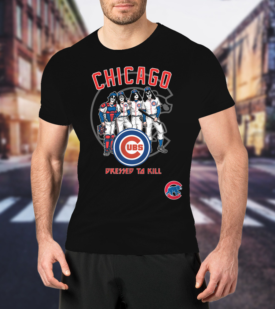 Chicago Cubs KISS Dressed To Kill Crossover T-Shirt