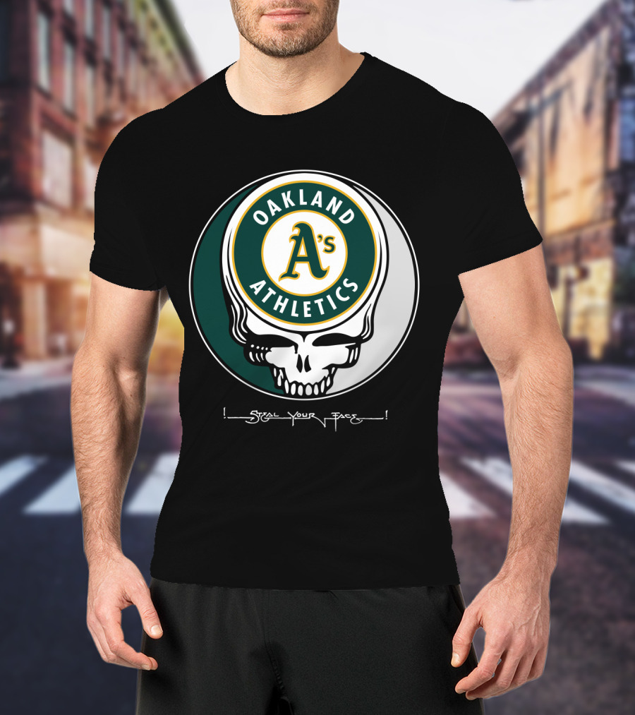 GRATEFUL DEAD Oakland Athletics Steal Your Face T-Shirt