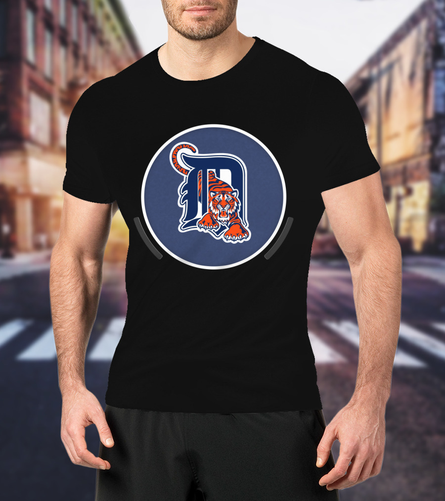 Detroit Tigers Logo With Iconic D And Fierce Tiger T-Shirt