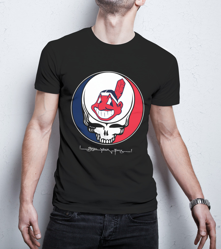 Grateful Dead Cleveland Indians Steal Your Face Icon T-Shirt