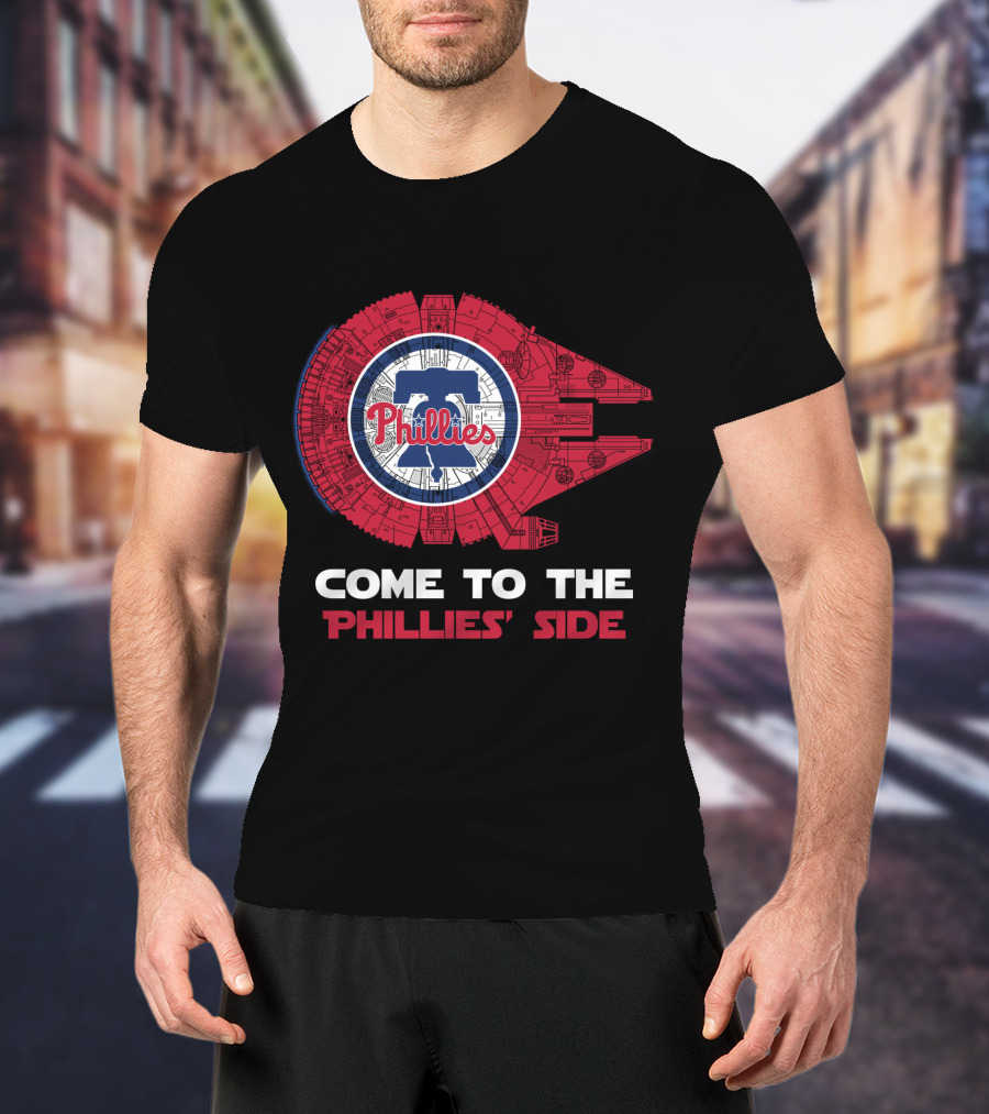 Philadelphia Phillies Come To The Phillies' Side Millennium Falcon T-Shirt