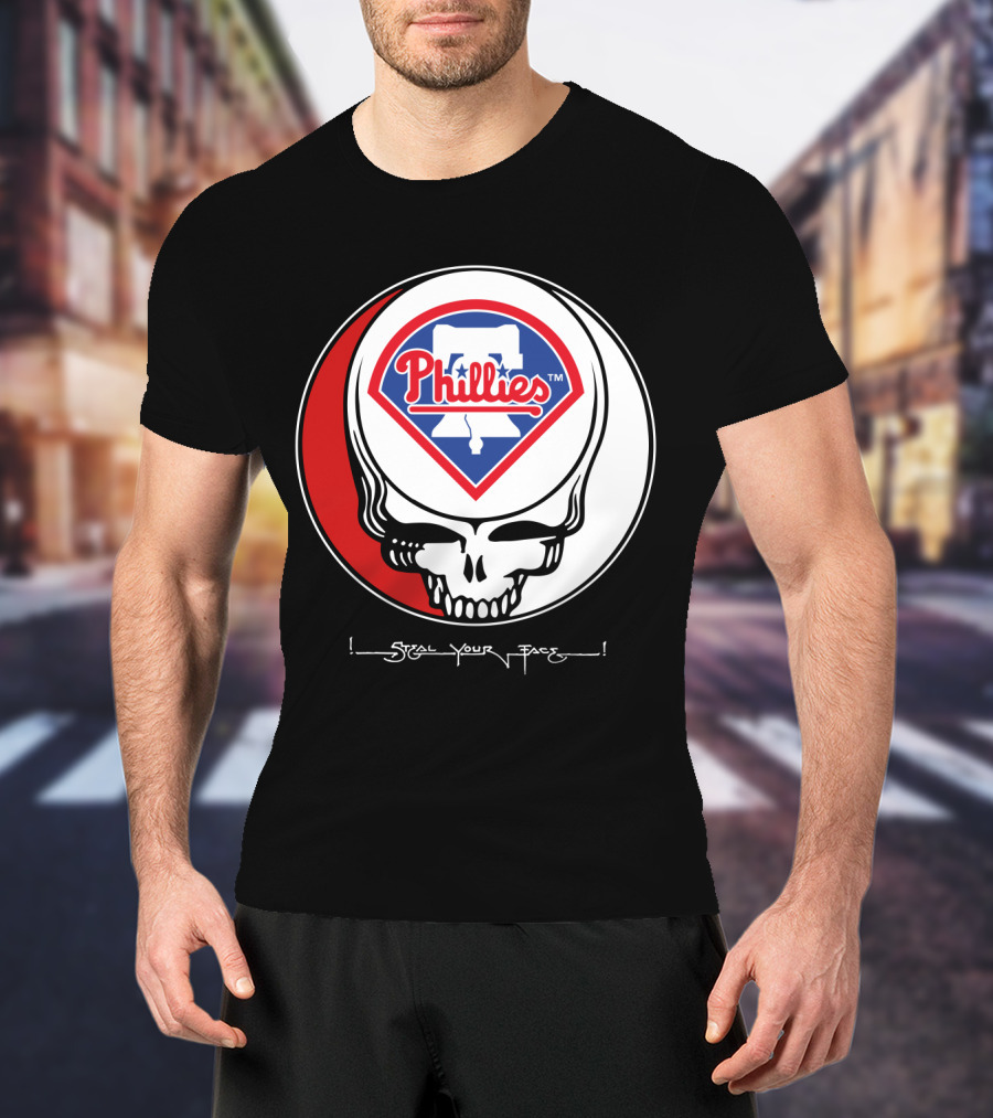GRATEFUL DEAD Steal Your Face Philadelphia Phillies T-Shirt