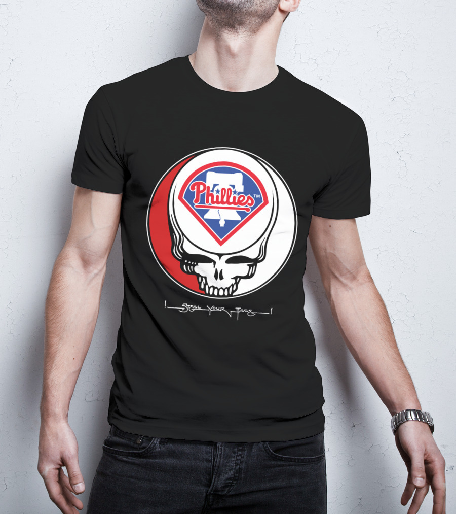 GRATEFUL DEAD Steal Your Face Philadelphia Phillies T-Shirt