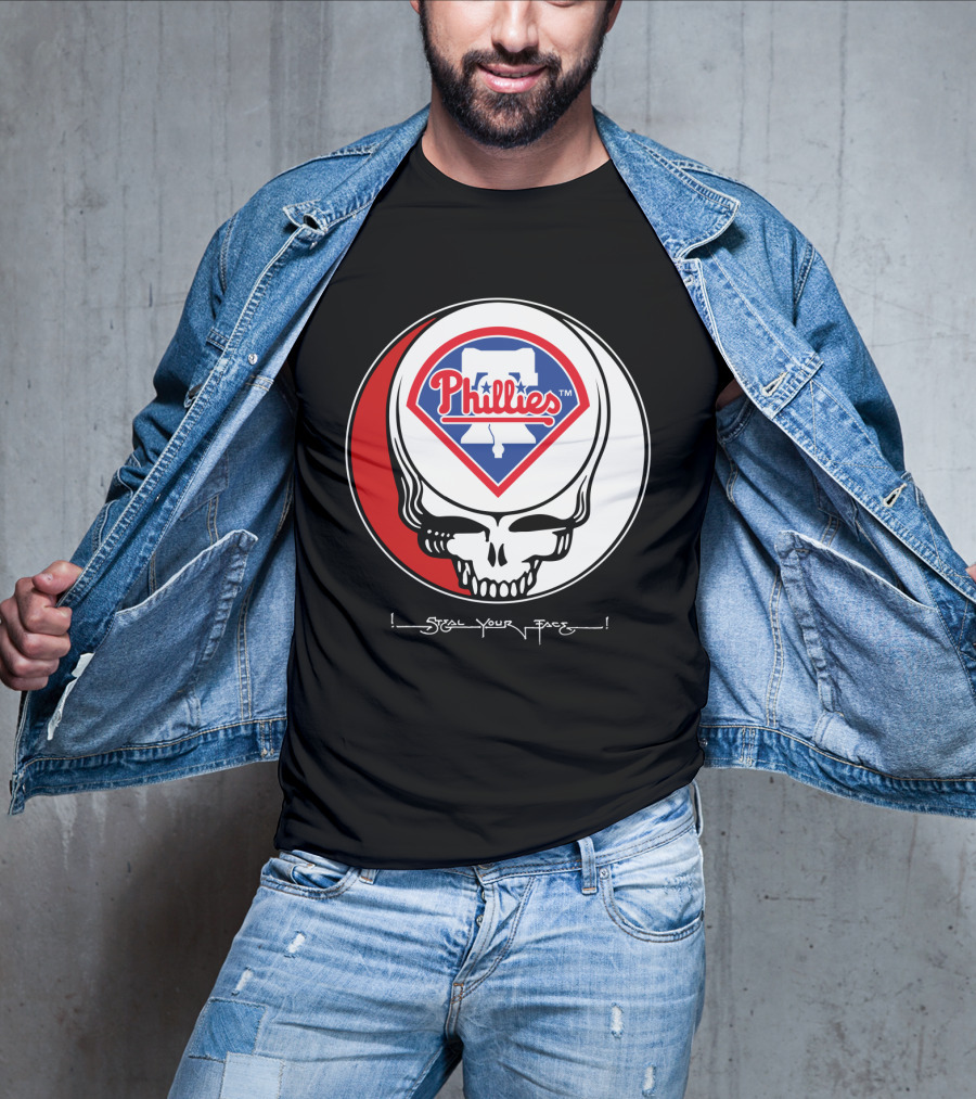 GRATEFUL DEAD Steal Your Face Philadelphia Phillies T-Shirt