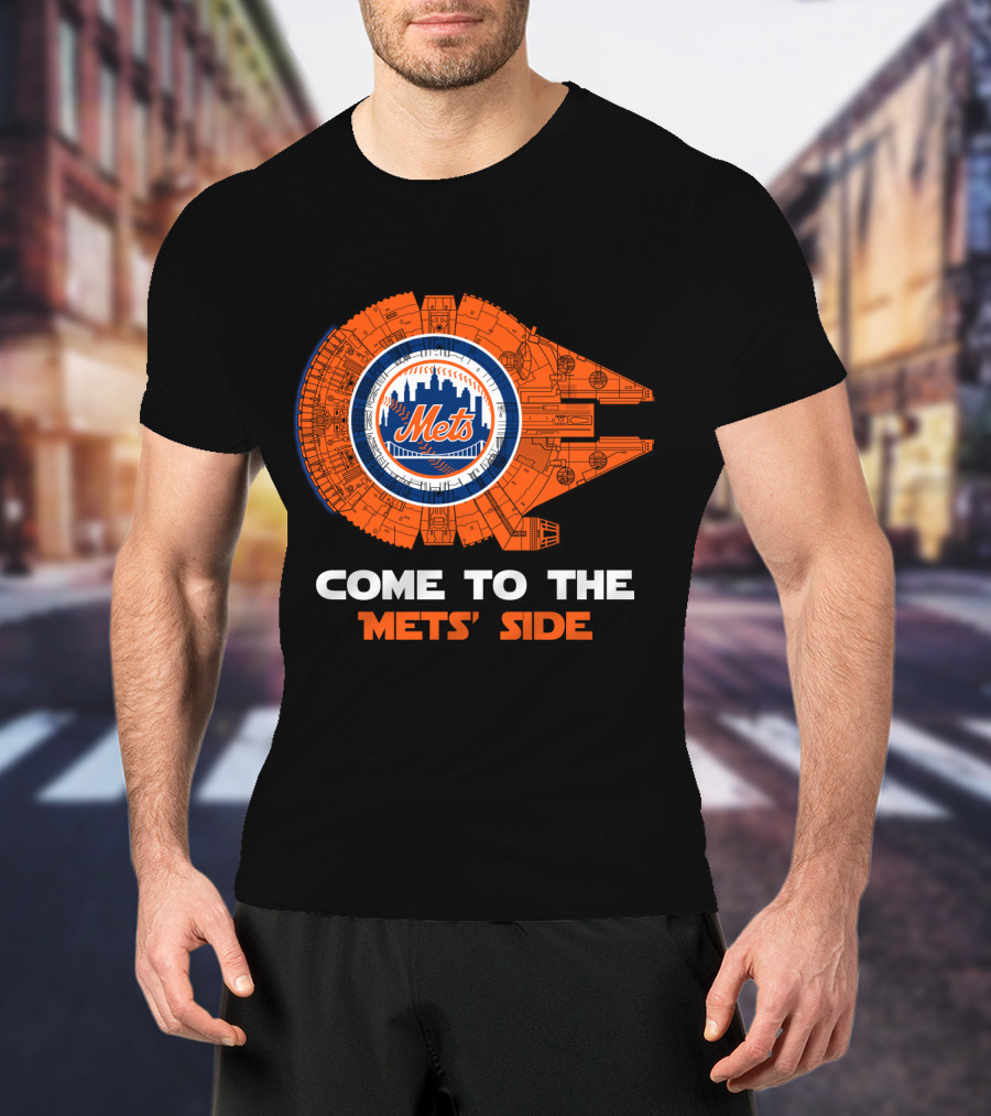New York Mets Come To The Mets' Side Millennium Falcon T-Shirt