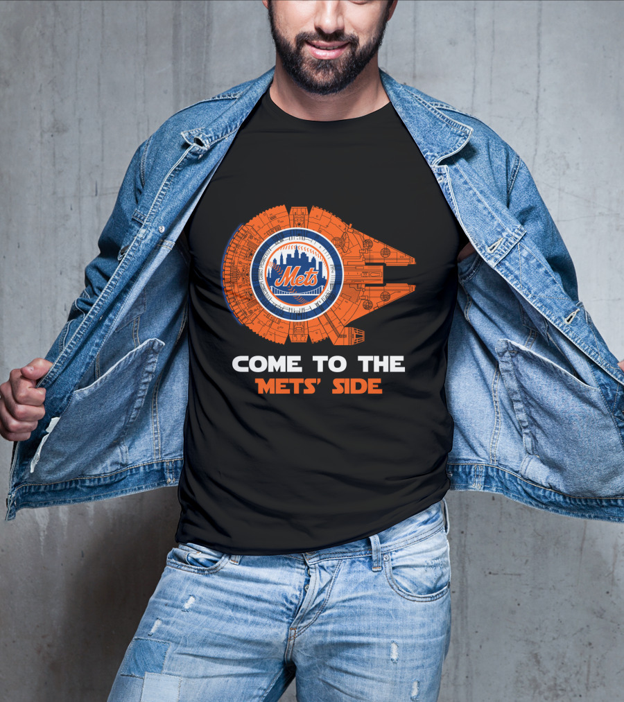 New York Mets Come To The Mets' Side Millennium Falcon T-Shirt