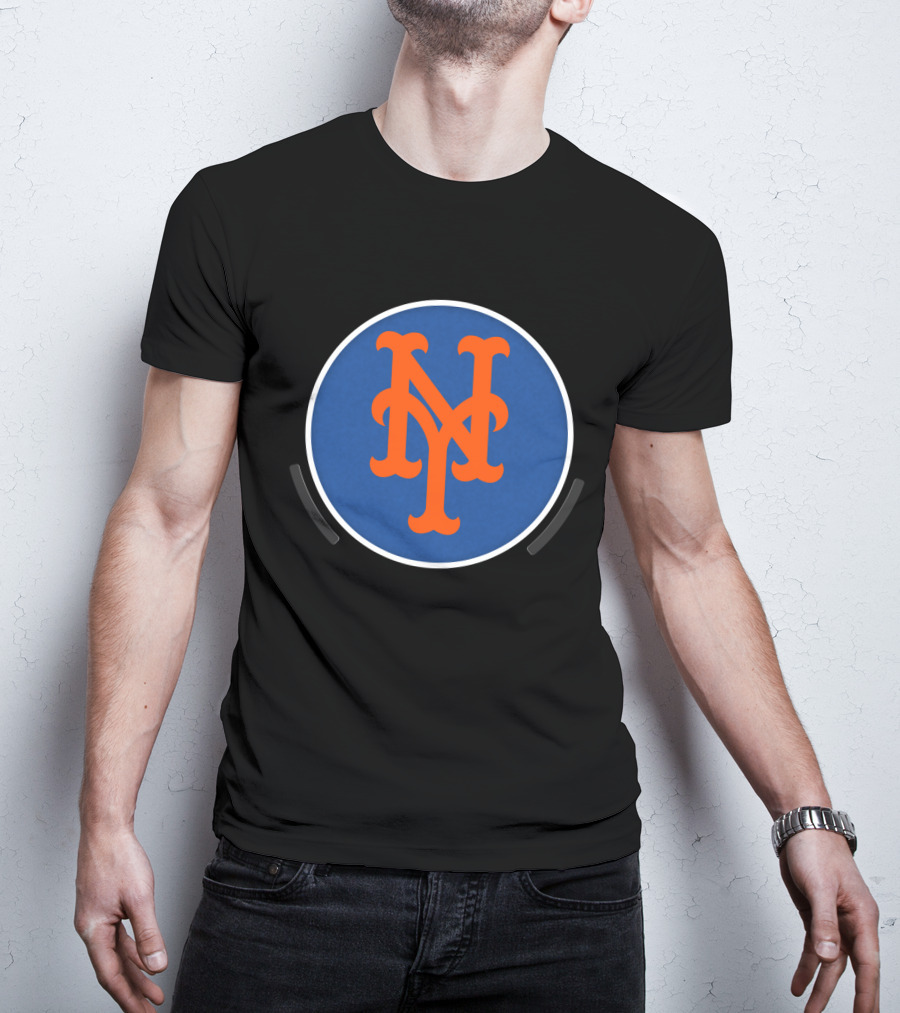 New York Mets Logo Blue Orange Circle T-Shirt