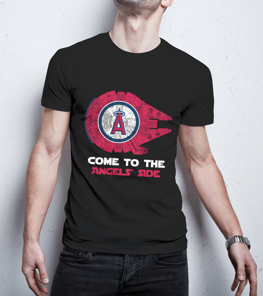 Come To The Angels' Side - Los Angeles Angels Millennium Falcon T-Shirt