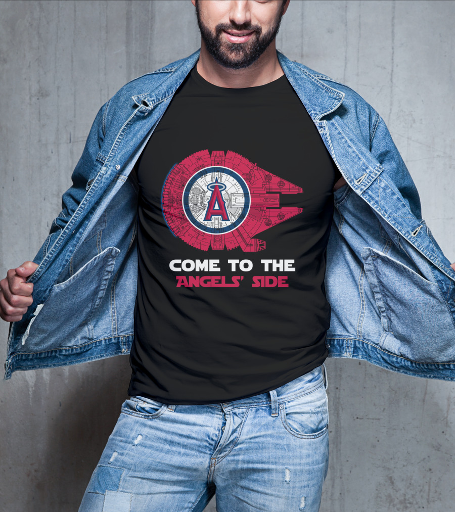Come To The Angels' Side - Los Angeles Angels Millennium Falcon T-Shirt
