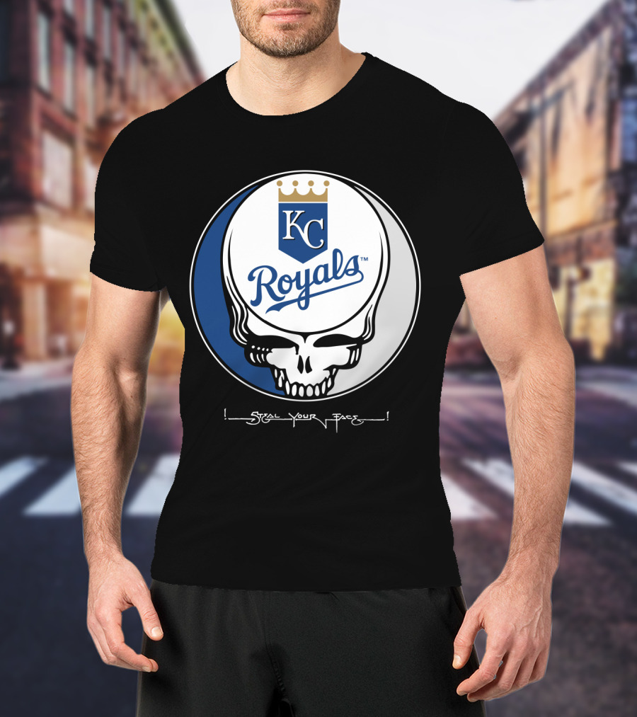 GRATEFUL DEAD Steal Your Face KC Royals T-Shirt