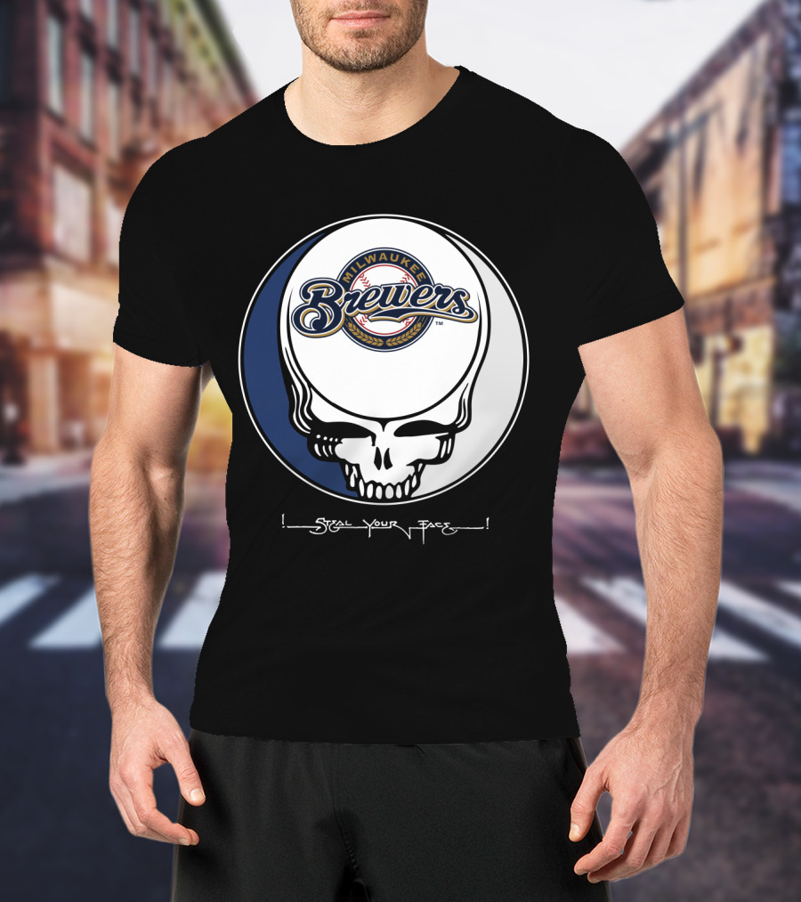 Milwaukee Brewers Steal Your Face Grateful Dead T-Shirt