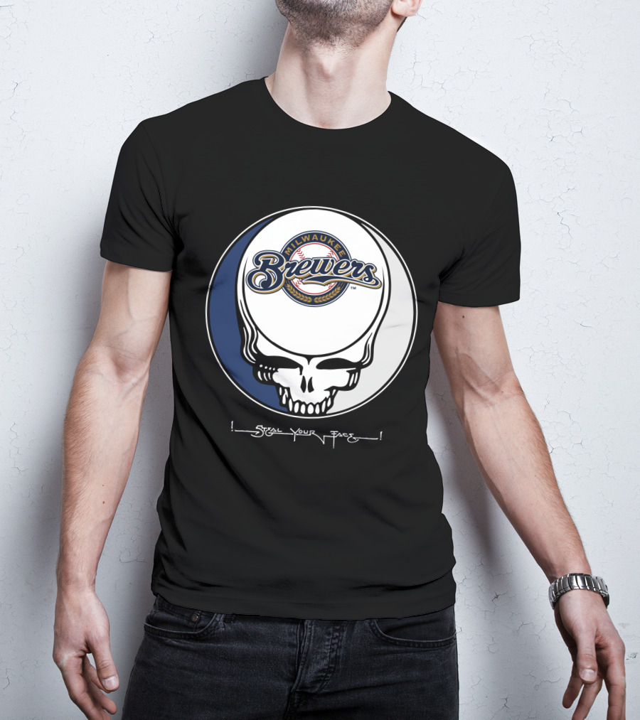 Milwaukee Brewers Steal Your Face Grateful Dead T-Shirt